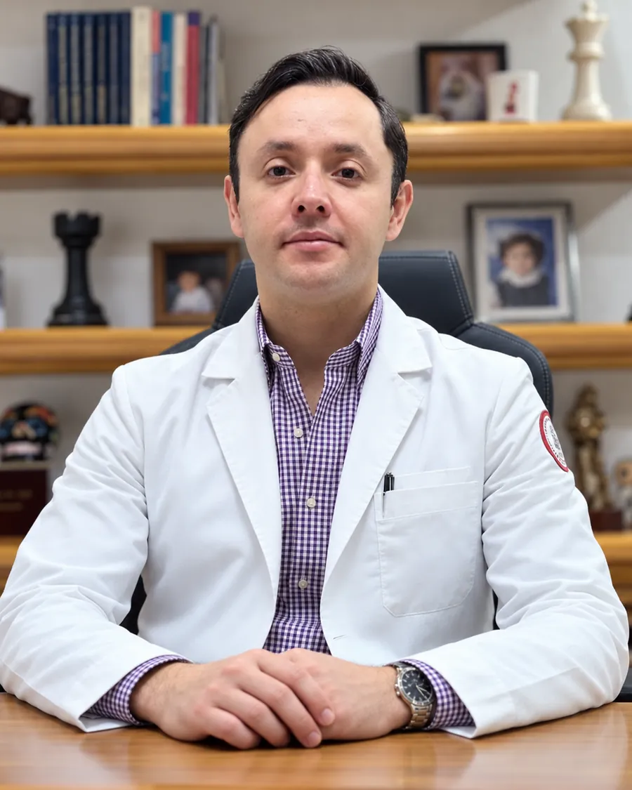 Dr. Ranulfo Zendejas, especialista en flebitis, en su consultorio del Hospital Aranda de la Parra